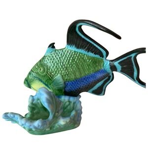 VINTAGE Franklin Mint Jeweled Ocean Tropical Fish Porcelain